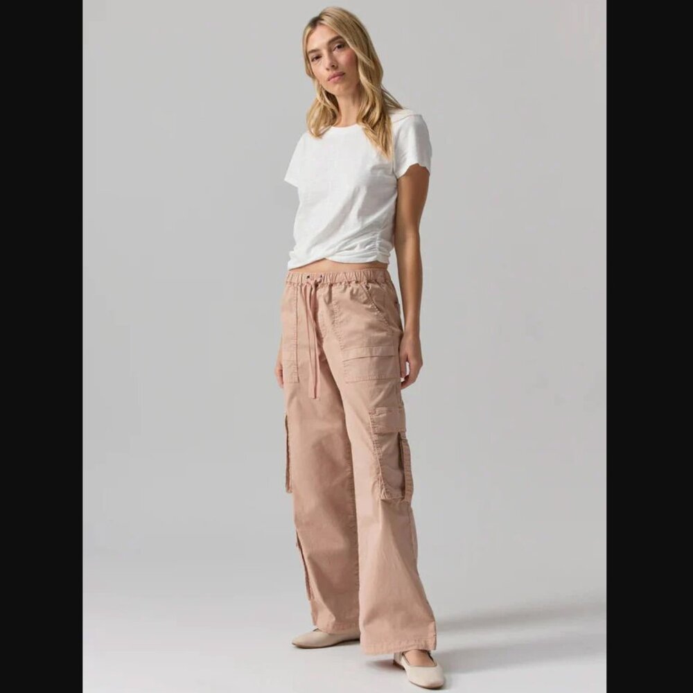 Sanctuary Parachute Tie-Waist Cargo Pants (L)